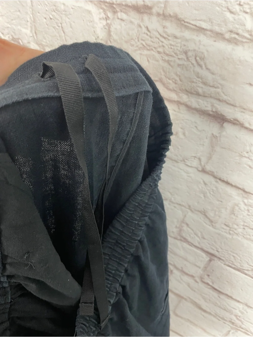 COS Black 100% Linen Wide Leg Pants Size XS